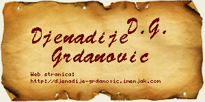 Đenadije Grdanović vizit kartica